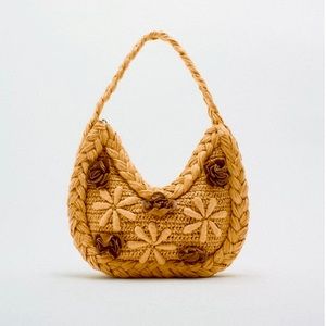 New w/tags Zara Crochet Flower Purse Bag